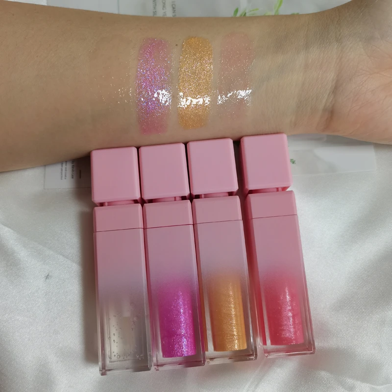 Best Selling Vegan Liquid Lipstick Shimmer Glossy Lipgloss Private Label No Label Matte Glitter Lip Gloss Wholesale