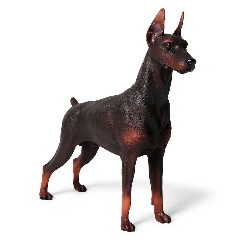 リアルな動物ドーベルマンピンシャーシミュレーション動物モデル番犬アクションフィギュア高品質コレクションおもちゃ子供のための Action Figures Aliexpress