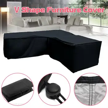 

Easy Clean Dustproof V Shaped Anti UV Polyester Furniture Cover Waterproof Outdoor Garden Practical Mildew Resistant Protector