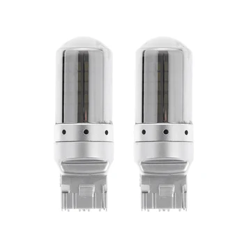 

2Pcs Car Turn Signal Lights Brake Lamp with 144 SMD 3014 LED Lamp Bead Error Free No Hyper Flash 7440 T20 W21W Yellow Light