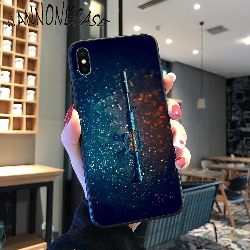 Menembak Jadi Keren Senjata DIY Dicat Ponsel Case untuk iPhone 8 7 6 6S Plus X XS MAX 5 5S SE XR 11 11pro Promax Ponsel