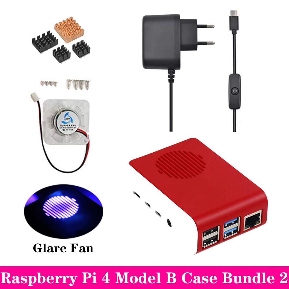 Raspberry Pi 4 корпус ABS пластиковый кейс корпус с бликовым охлаждающим вентилятором алюминиевый радиатор для Raspberry Pi 4 Модель B Pi 4B Pi4