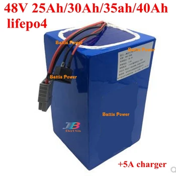 

Customized Lifepo4 25Ah 30Ah 35Ah 40Ah 48v Lithium battery pack with BMS for 2500w ebike wheel chair inverter RV GV + 5A charger