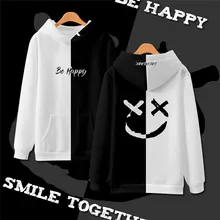 2020 새로운 스타일 트렌드 마쉬 멜로 코스프레 의상 얇은 섹션 솜사탕 스마일 착용 드럼 dj 후드 탑스 까마귀 스웨터(China)