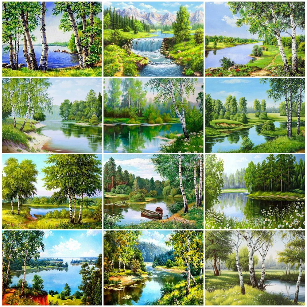 Diamond painting EverShine Diamond Painting Full Square Diamond Embroidery Pictures Of Rhinestones Landscape Beaded Art 5D Cross Stitch Kit