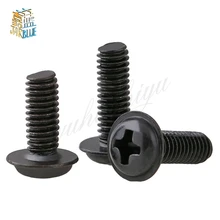 50Pcs M2 M2.5 M3 M4 PWM DIN967 Pan Preto Acolchoado Motherboard Parafusos Parafusos do Chassi Do Computador Caso de Referência Fixo Com pad