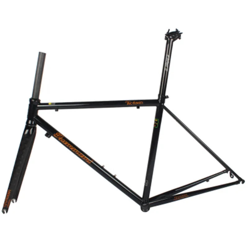

TSUNAMI Road Bicycle Frame ultralight chromium-molybdenum steel Frame +full carbon fork or steel Fork bike frame 47/50/53 CM