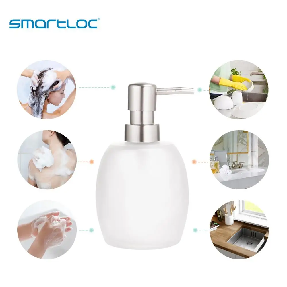 Smartloc Стекло Ручной пресс дозатор жидкого мыла насос гель для душа бутылки аксессуары для ванной комнаты шампунь автоматический умный кухонный