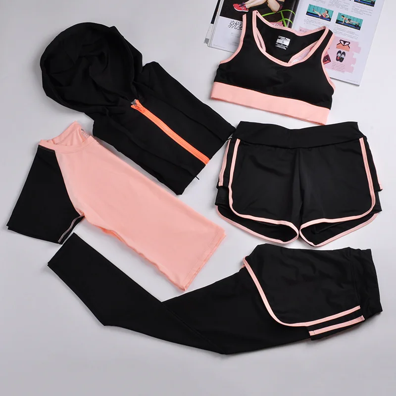 

Spring And Summer Yoga Clothes Sports Set WOMEN'S Coat Morning Run Fitness Clothing Running Trousers Breathable Large Size Quick