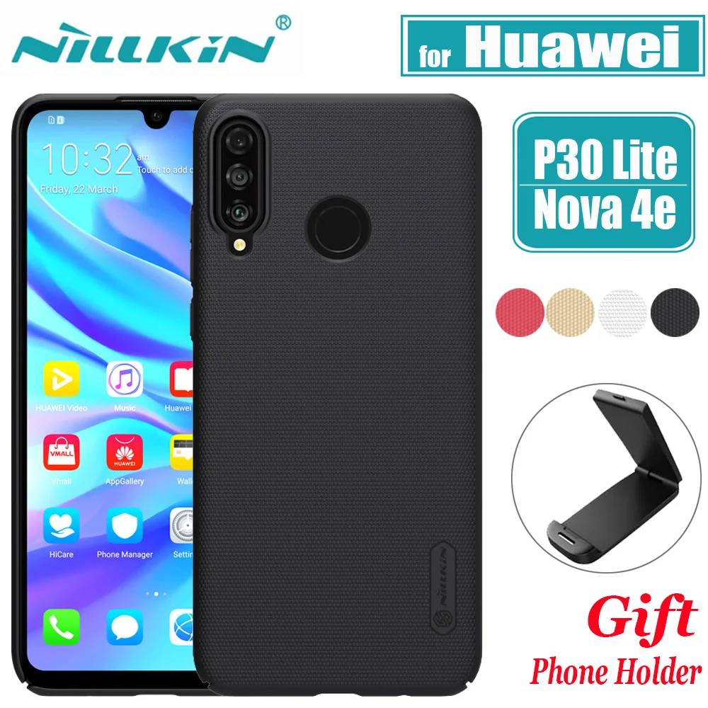

Huawei P30 Lite Case Cover Nillkin Frosted Matte Hard PC Plastic Back Full Cover Phone Cases on Huawei Nova 4e Capa Nilkin Shell