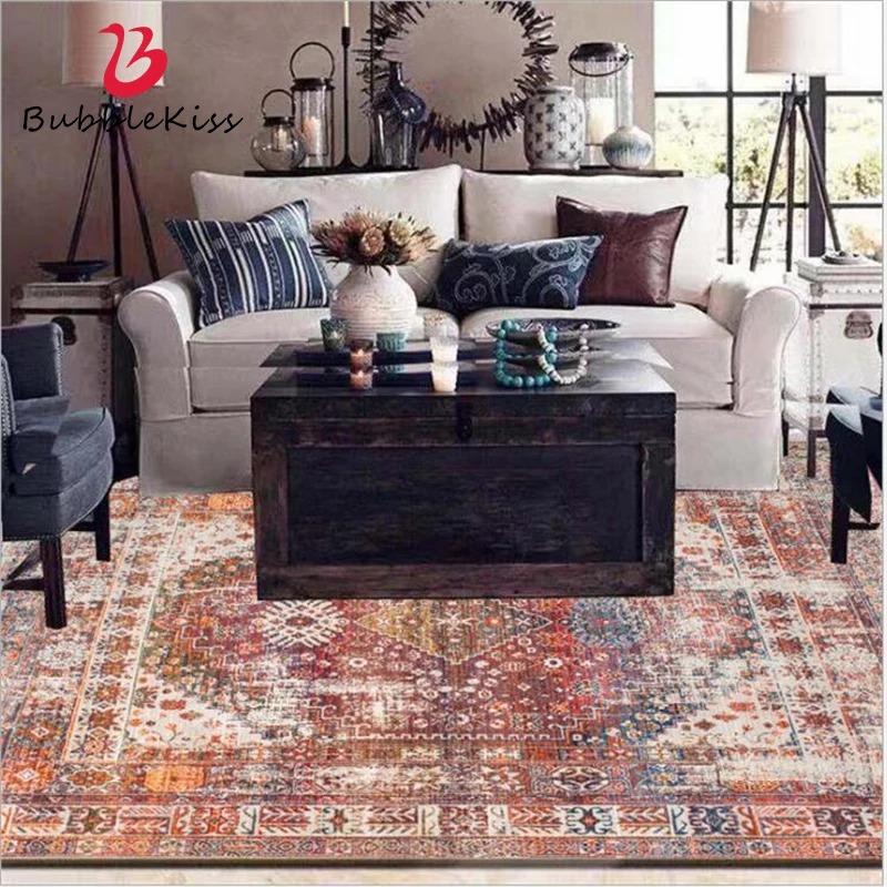 American Style Carpets For Living Room Classical Soft Home Decor Rugs Bedroom Kid Room Floor Mat Decoration Salon Large Rugs