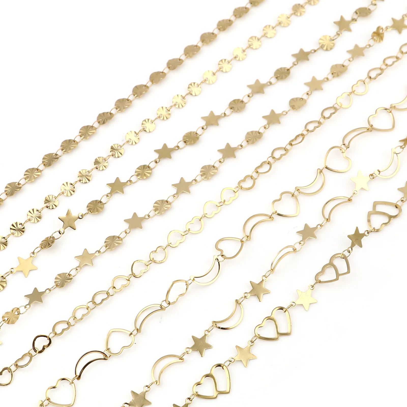 304 Stainless Steel Anklet Gold Color Chain Anklet Bracelet 12 Styles, silver anklet bracelet, ankle chains, cubic zirconia anklet, beads anklet, fashion accessories