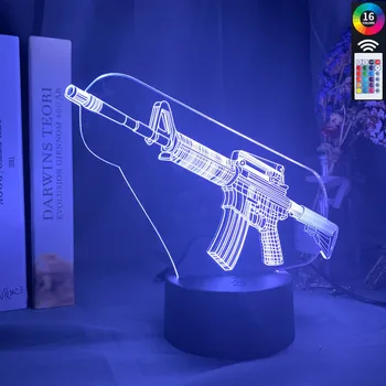 

Game Weapon M4 Night Light Led Touch Sensor Color Changing Nightlight For Study Bed Room Deco Kids Boys Child Birthday Gift Lamp