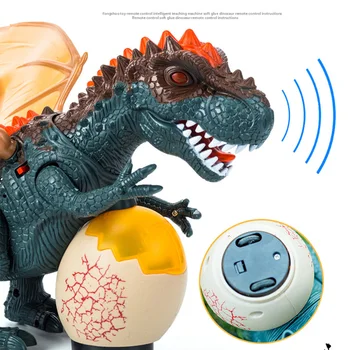 

Light Sound Battery Powered Simulation WIth Egg Realistic ABS Electric Walking Dinosaur Children Gift Detachable Tail Kids Toy