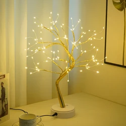 Lampe LED veilleuse, lanterne, éclairage d'arbre décoratif, ciel étoilé, lampe de table décorative, lampe de conte de fées de noël et du nouvel an 