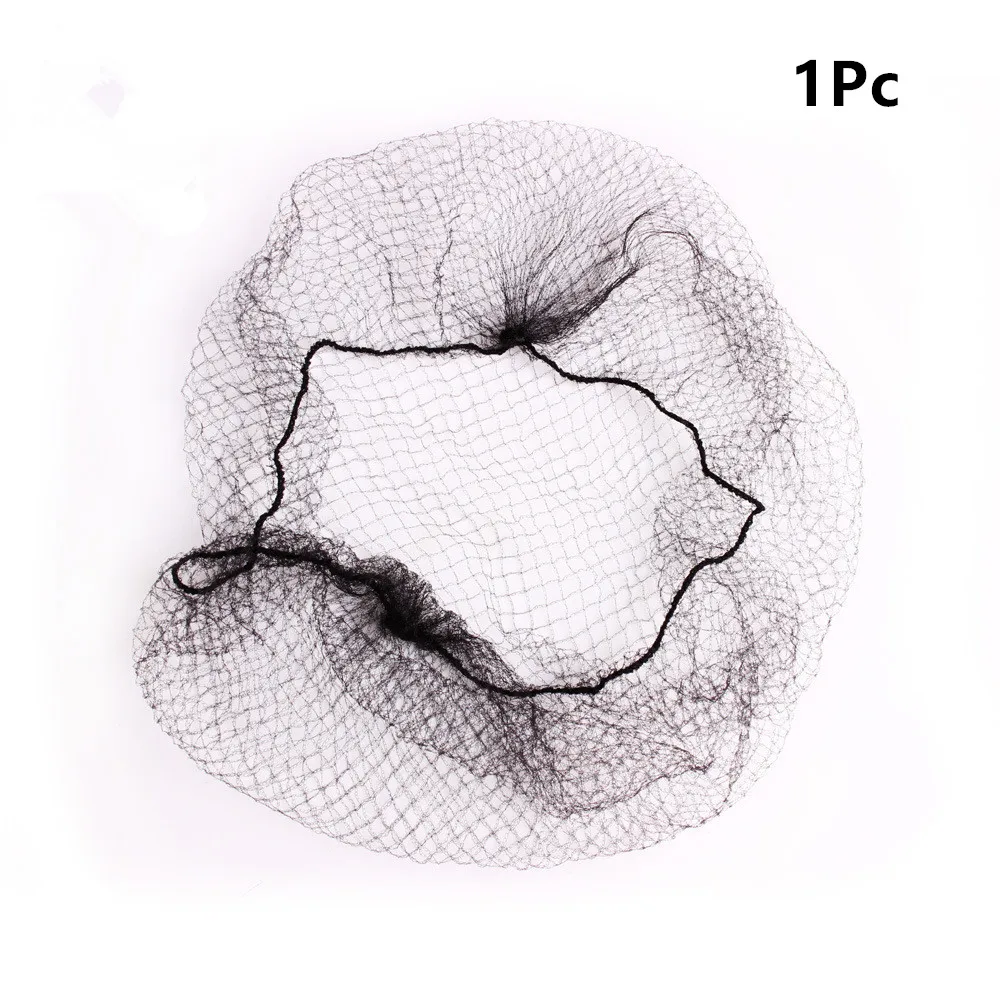 5 шт., новинка, одноразовые, 5 мм, нейлоновые сетки для волос, для париков, плетение, невидимые, 20 дюймов, танцевальная сетка для волос, инструмент для укладки волос - Цвет: Black 1PC