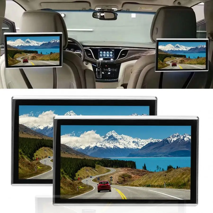 

2pcs 11.6 Inch Wifi Bluetooth Car Back Seat Headrest Video Monitor 1080p HD Monitor Screen Media Player Car Accessories