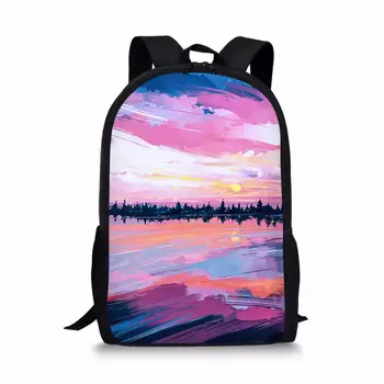 

Customizable Painting Print Backpack Unisex 2020 College Student Large Capacity School Bag Youth Travel Backpack