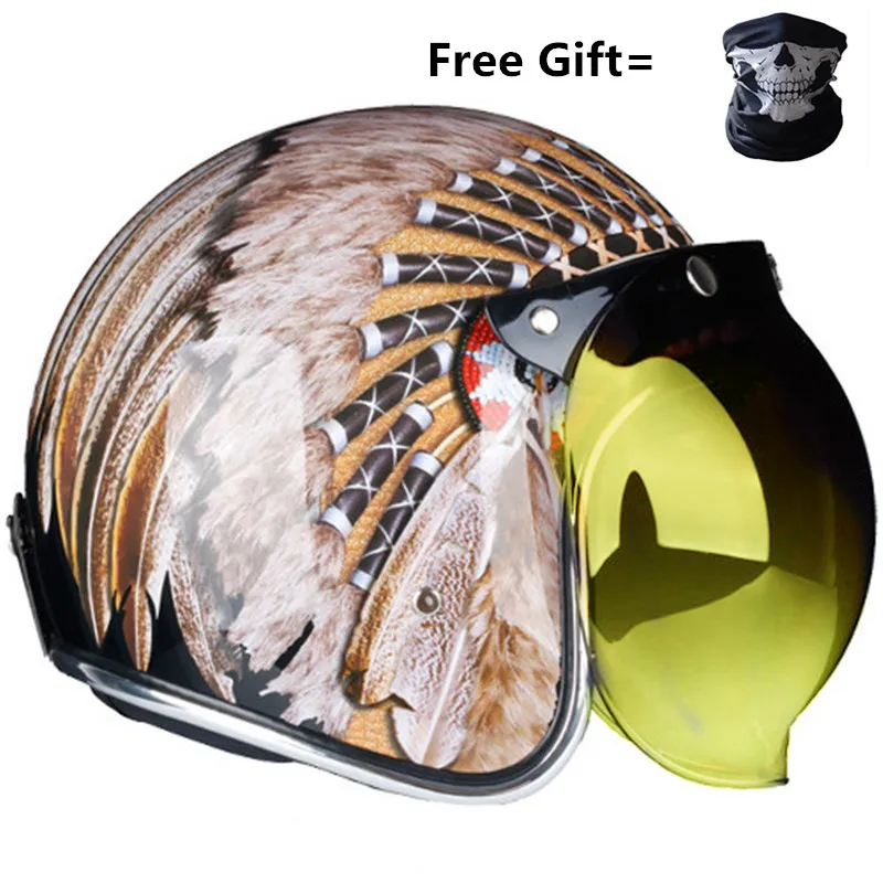 Casco Moto Vintage Per Cafe Racer Jet Capacetes De Motociclista Indians Vespa Cascos Para Moto S M L Xl Ce