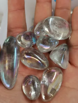 

Angel Aura Quartz Crystal Tumbled Chips Stone Crushed Pieces Irregular Shaped