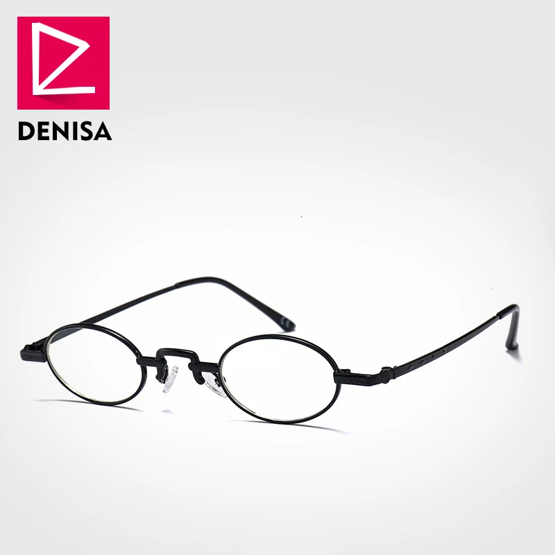 Clear Sunglasses DENISA винтажные маленькие Овальные Солнцезащитные очки женские люксовый бренд черная оправа прозрачные солнцезащитные очки с металлической оправой красные очки ретро G22020 - Цвет линз: Clear Sunglasses