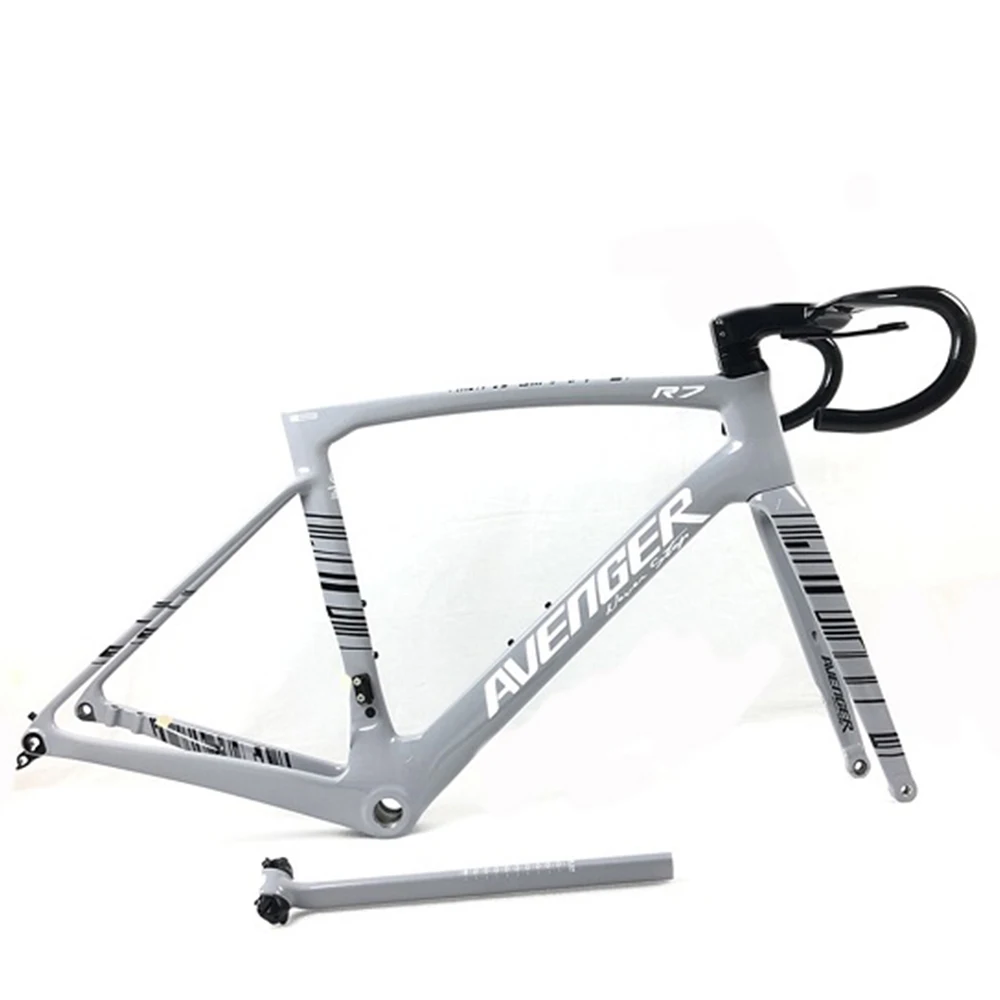 Excellent Avenger R7 Carbon Bicycle Frame All InnerCable bicicleta ruta カーボンフレーム Frame Road Disc Brake Rear Derailleur 142x12 Front 100x12 16
