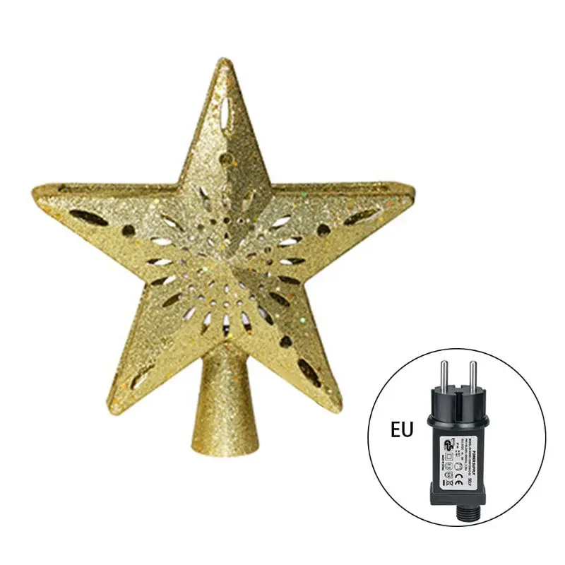 

Pick Star Projector Christmas Tree Topper Lighting Rotatable 3D Glitter Lighted 72XF