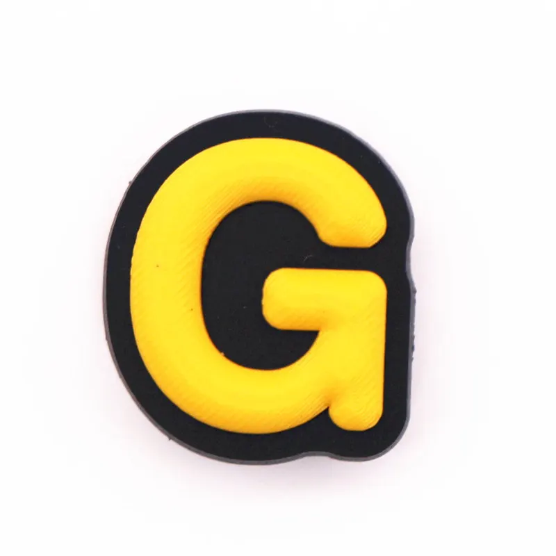 Single Sale 1Pcs Shoe Charms Decoration 26 English Letters Free Combination Shoe Accessories for croc jibz Kid's Party X-mas