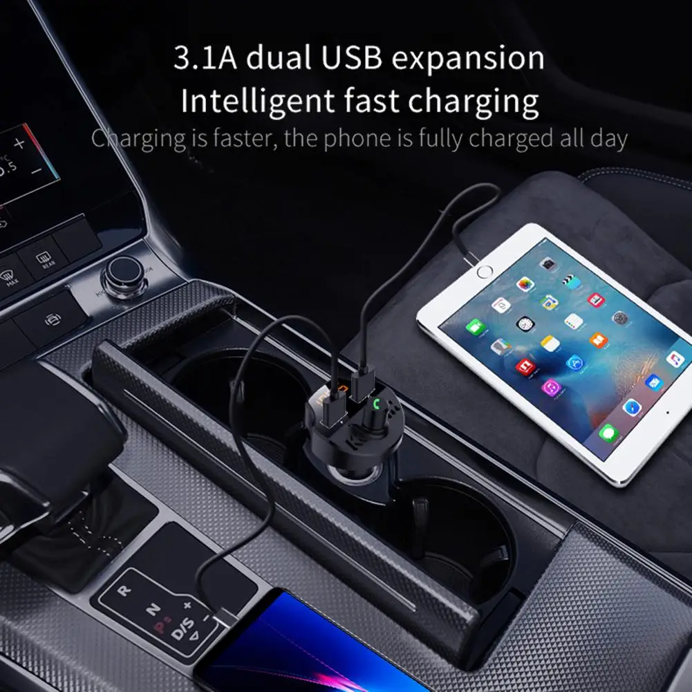 Автомобильный MP3-плеер, музыкальный fm-передатчик, громкая связь, Bluetooth 5,0, автомобильный FM стерео радио, аудио трансмиссор, USB, быстрое зарядное устройство
