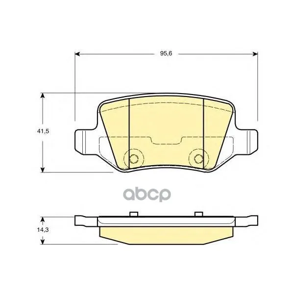 Колодки Тормозные Mercedes W168/W169/W245/W414 Vaneo Задние Girling 6114811 Girling арт. 6114811