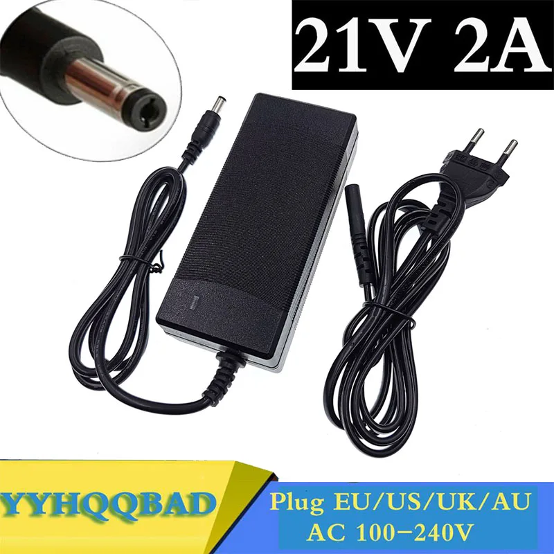 21v 18v 2a 리튬 배터리 충전기 5 시리즈 100-240V 21V 2A 배터리 충전기 리튬 배터리 LED 빛 표시 충전