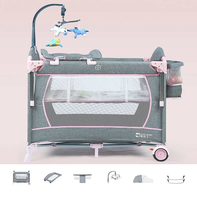 Coolbaby 960F детская кровать с забором кроватка высокое качество складная легко