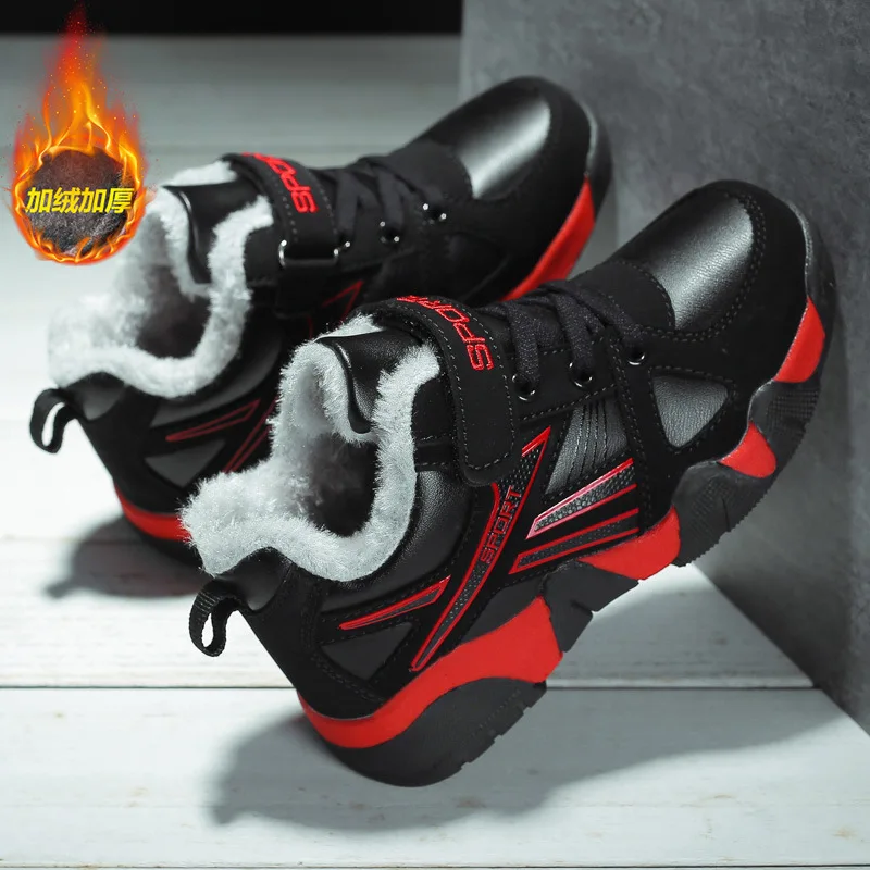 

Children Cotton-padded Shoes 9 Winter 6 Brushed And Thick Boy Winter Shoes 7 BOY'S Shoe Warm Athletic Shoes 8 Big Boy Ten-Year-O