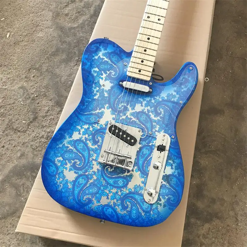 Обновленная электронная гитара Blue Brad Paisley лимитированная серия ТВ с цветами