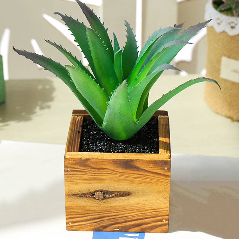 

Mini Artificial Potted Succulent Plant Fake Small Bonsai Pots Home Garden Decor!