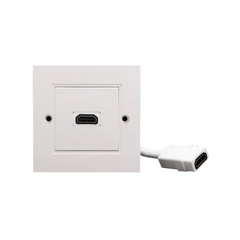 

Uk Socket Port Hd Hdmi Wall Panel British With Short Cable Video Plug Charger Electrical Socket(Single Port)