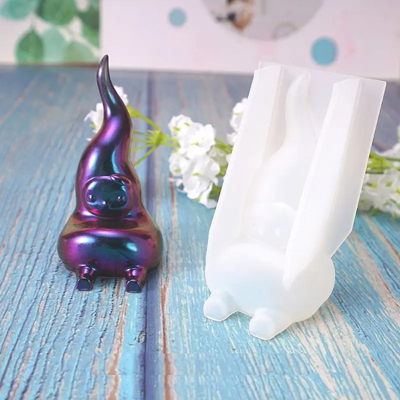 

Cartoon Beans Ornament DIY Epoxy Resin Mold Resin Casting Bean Figure Keychain Pendant Mold Jewelry Making Tools