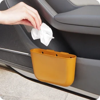 

YAPAI Car Trash Can Suspension Garbage Can Car Storage Box Mini Car Trash Bin Car Interior Accessories Glove Compartment