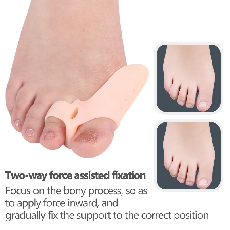 2pcs Silicone Bunion Corrector Toe Separators Foot Corrector Straightener For Toes Haluksy Calluses Pad Hallux Valgus toe separators toe corrector