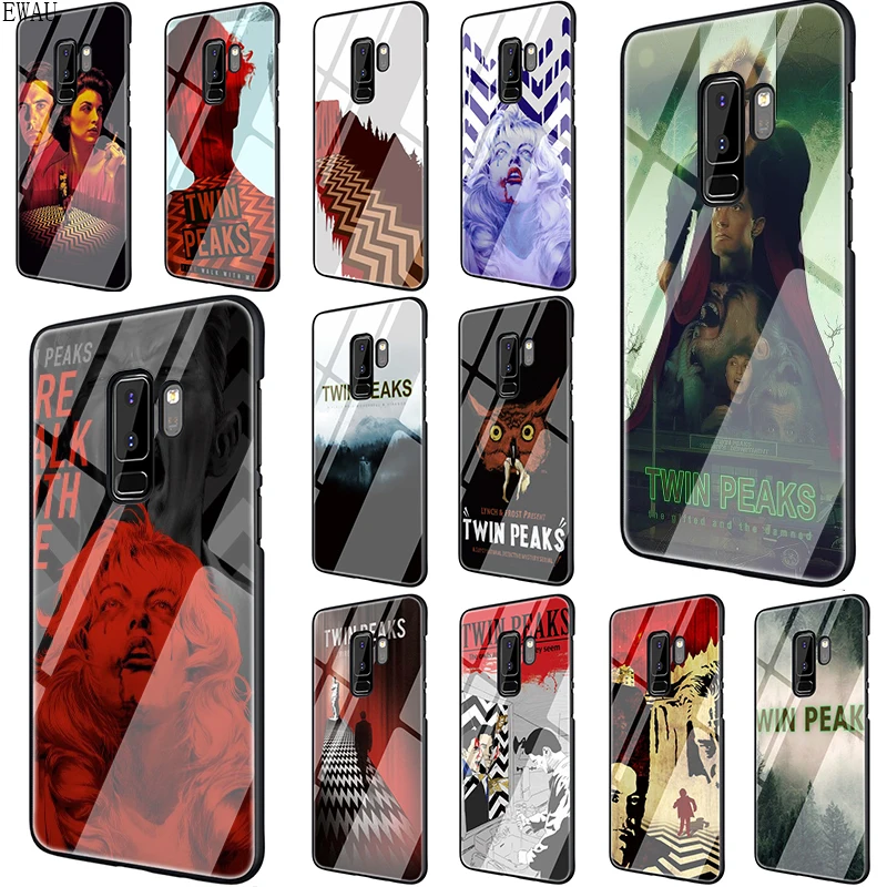 

EWAU Twin Peaks Cool Tempered Glass phone case for Samsung S7 Edge S8 S9 S10 Note 8 9 10 Plus A10 20 30 40 50 60 70