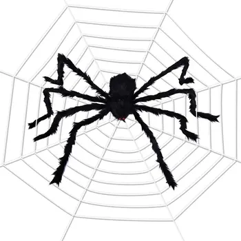 

Halloween Props Spiders Outdoor Venues Decorate Spider Webs Plush Spider Toys