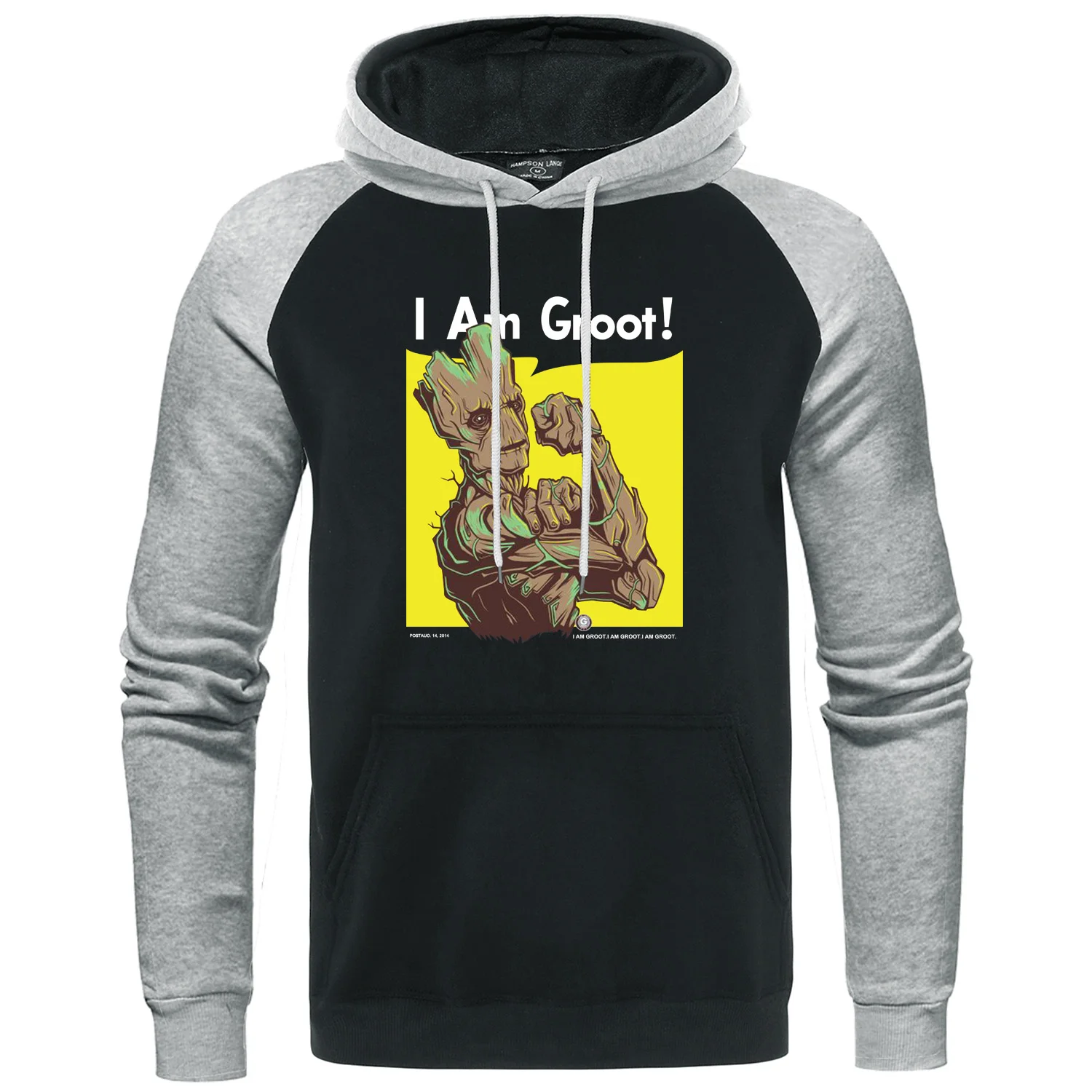 Осенняя мужская толстовка с капюшоном, с принтом I am groot, реглан, толстовка с капюшоном, супергерой, Грут, пуловер для мужчин, фильм «Страж Галактики»