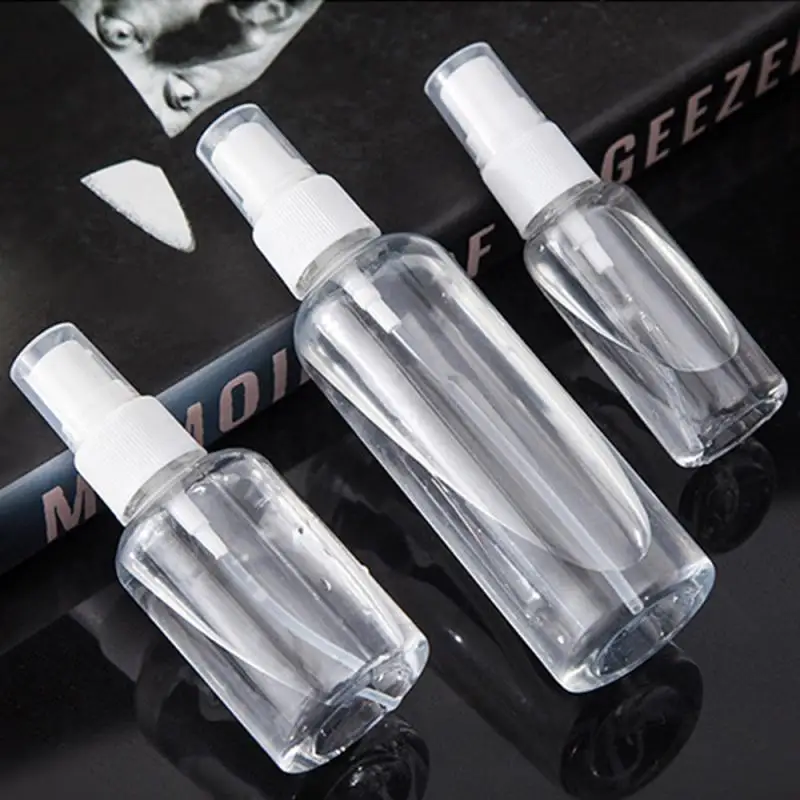 Refillable Bottles Travel Plastic Spray Bottles Transparent Plastic Atomizer Empty Small Spray Bottle 30/50/100ml Toxic Free