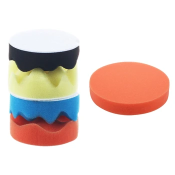 

4 Pcs Car Buffing Polishing Sponge Pads Kit 3Inch & 1 Pcs 6 Inch 150mm Soft Flat Sponge Buffer Polishing Pad Kit
