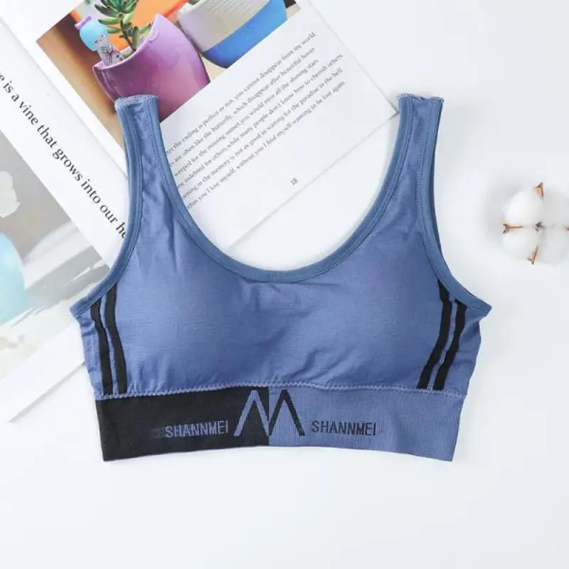 Women's Cotton Underwear Lace Top Sports Bra Girls Comfort Fashion Tank Up Seamless Sports Top Brassiere Sexy Tube Tops