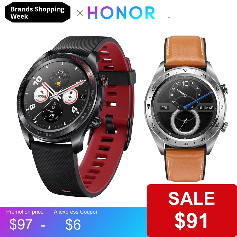 Huawei Honor Watch Magic Smart Watch NFC GPS 5ATM WaterProof Heart Rate Tracker Sleep Tracker Working