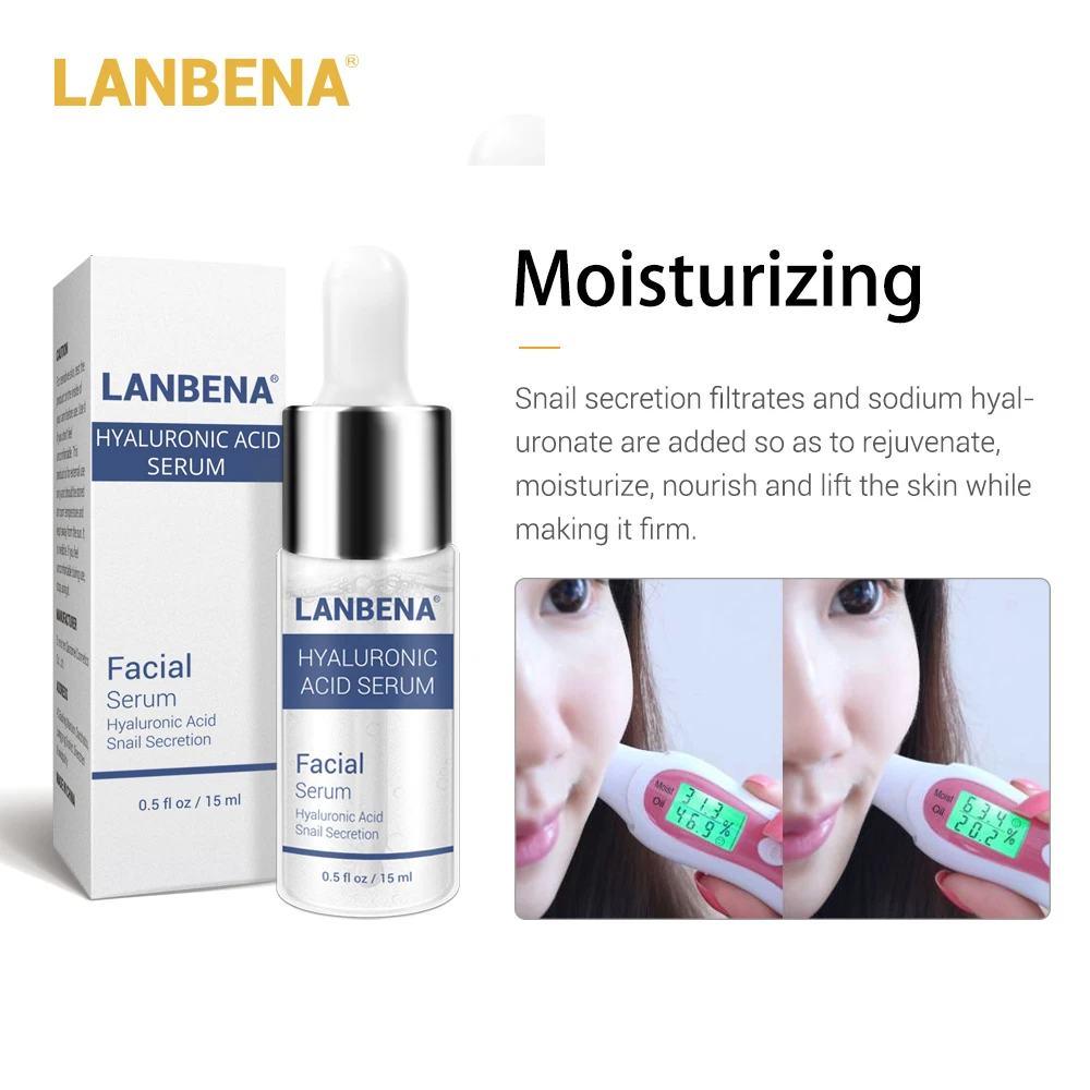 LANBENA Hyaluronic Acid Serum Blackhead Removing Moisturizing Acne Treatment Skin Care Repair Whitening Anti Aging Winkles 2