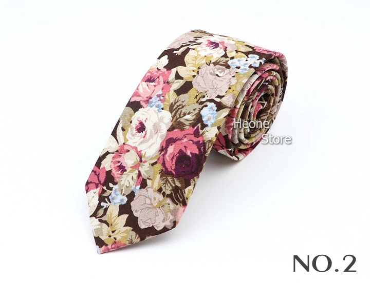 43 Stile 100 % Baumwolle Herren Blumen Krawatten 6 cm schmal schlank dünn lässig Anzug Krawatte für Hochzeit Party Hemd Zubehör Krawatte Geschenk – Detail 3