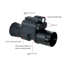 Visione notturna a infrarossi Scope caccia visione notturna IR visione notturna ottica con telecamera wifi APP 21mm Rail