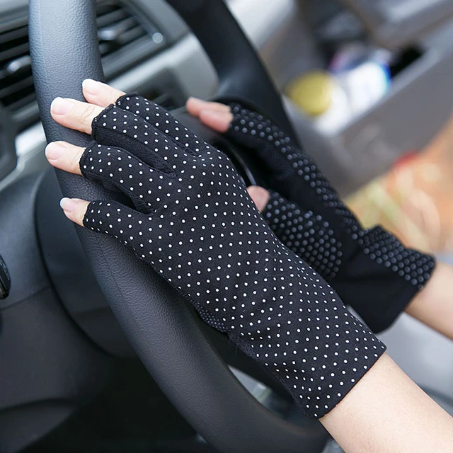 Women Full Finger Gloves Mittens Sun Protection Glove Sunscreen Driving  Gloves